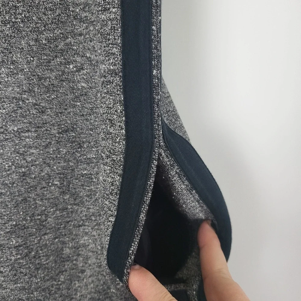 Madewell Midi Dress XS Womens Grey Short Sleeve Crew Neck Pockets Pullover - Picture 5 of 11